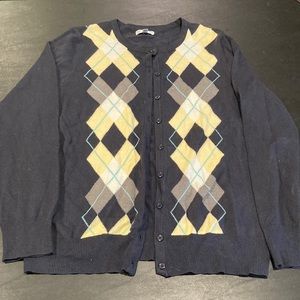 Croft and Barrow Checkered Cardigan
